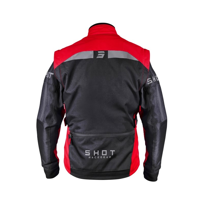 Veste de moto Shot Racetech noire et rouge