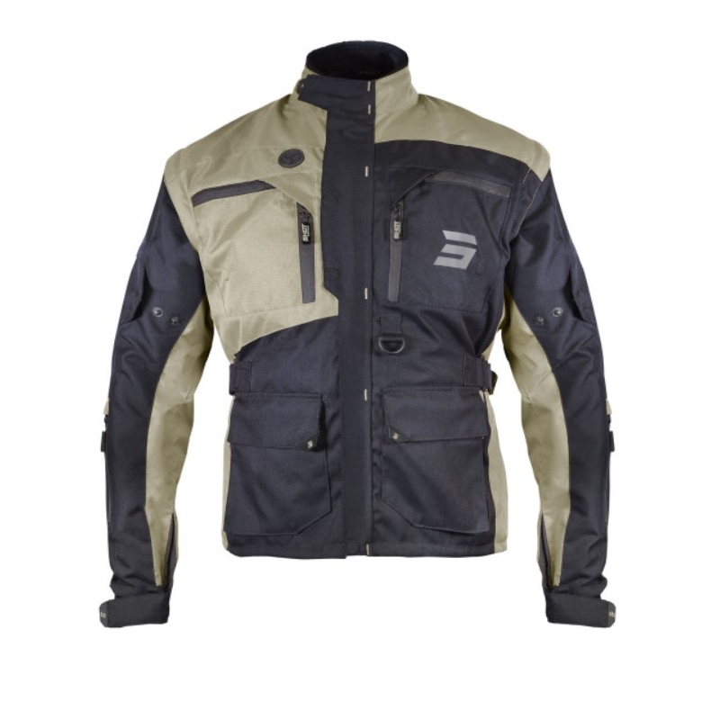 Veste de moto Shot Racetech noire et marron soldes