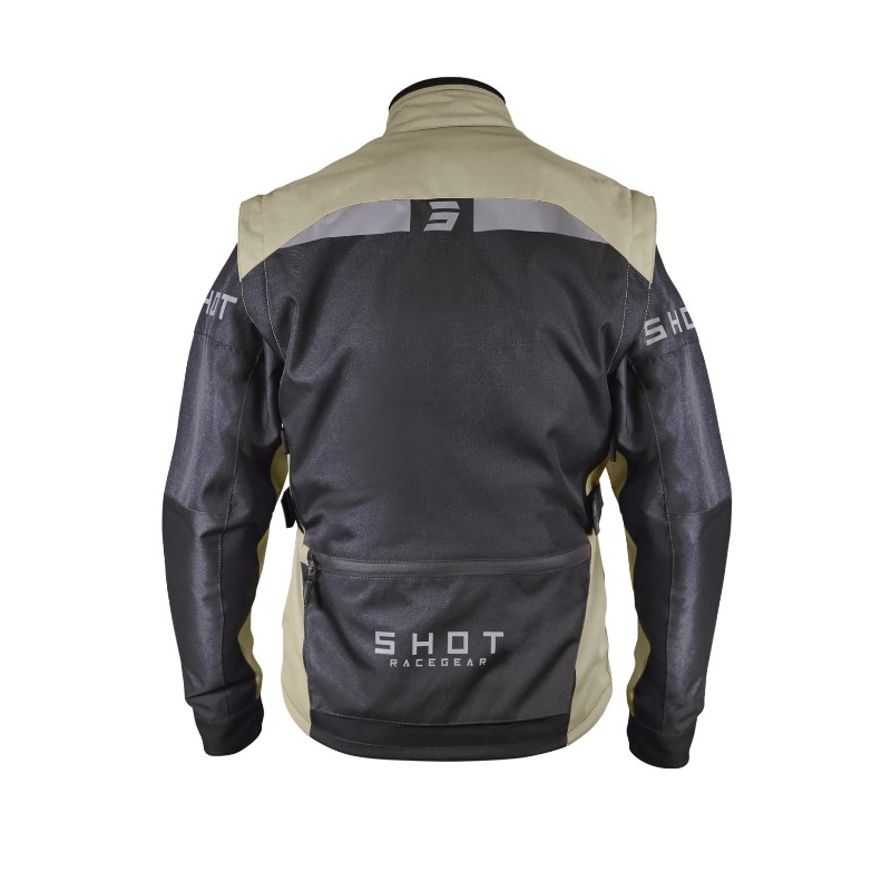 Veste de moto Shot Racetech noire et marron soldes