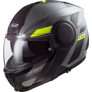 Casque moto modulable LS2 FF902 Scope Max Nardo gris-jaune fluo