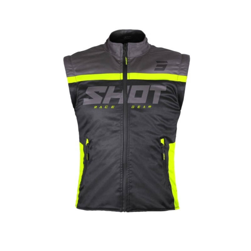 Gilet Softshell Shot Bodywarmer Lite 2.0 noir-jaune fluo soldes