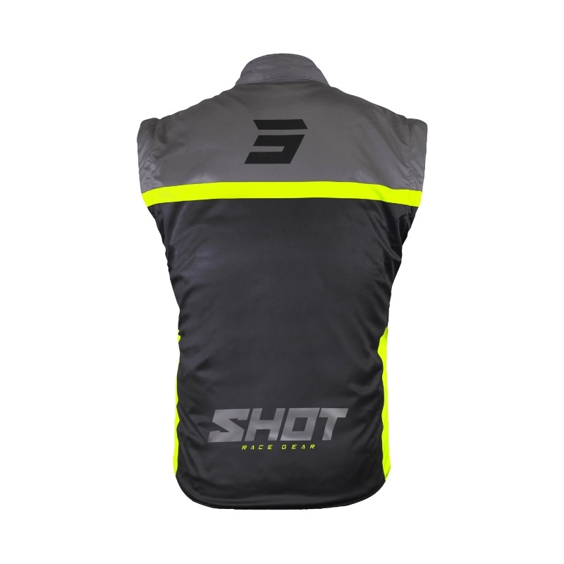 Gilet Softshell Shot Bodywarmer Lite 2.0 noir-jaune fluo soldes