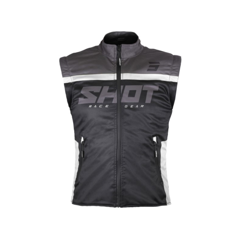 Gilet Softshell Shot Bodywarmer Lite 2.0 noir et blanc soldes