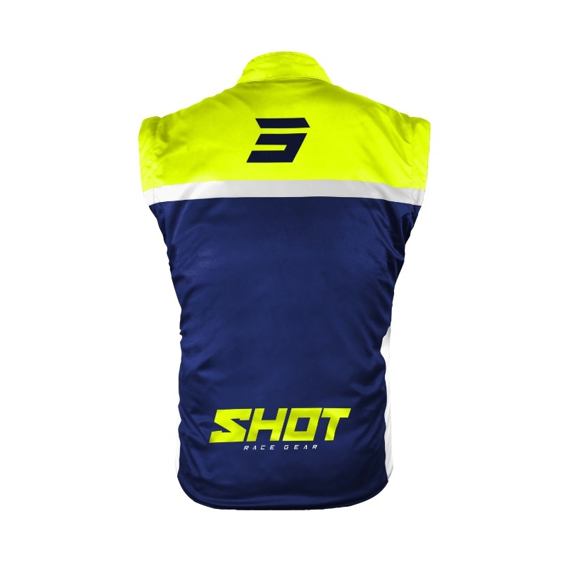 Gilet Softshell Shot Bodywarmer Lite 2.0 bleu-blanc-jaune fluo soldes