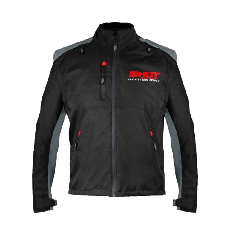 Veste moto Shot Contact Assault noir et rouge soldes