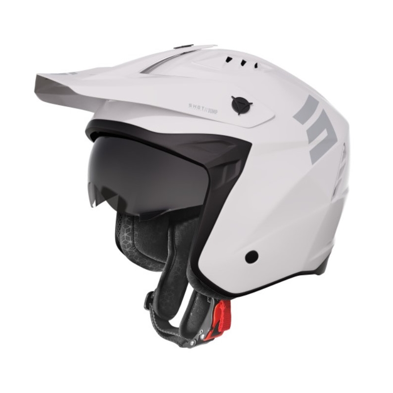 Casque moto Shot Jump blanc brillant