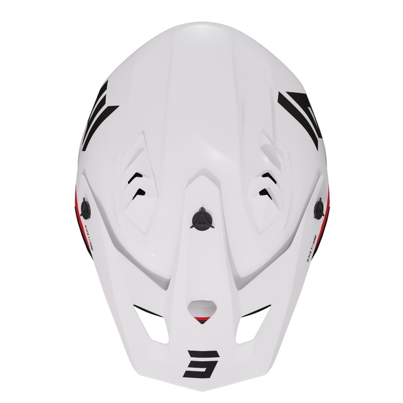 Casque de moto Tir Saut Tricks noir-rouge-blanc