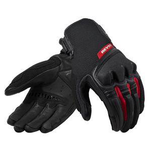 Gants de moto Revit Duty rouge et noir soldes