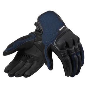 Gants de moto Revit Duty noir et bleu soldes