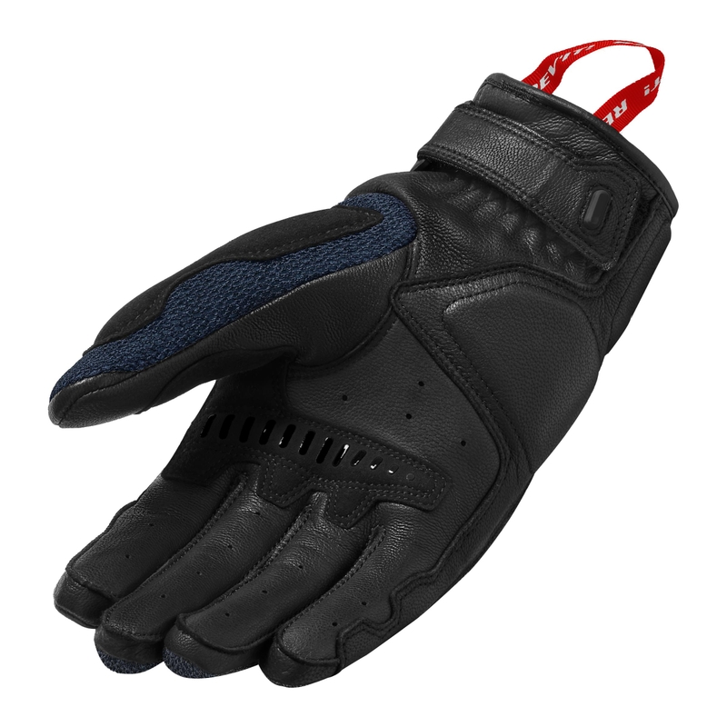 Gants de moto Revit Duty noir et bleu soldes