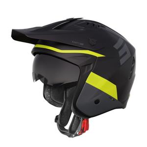 Casque de moto Tir Saut Tricks noir-fluo jaune