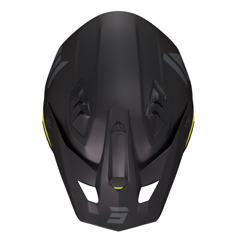 Casque de moto Tir Saut Tricks noir-fluo jaune