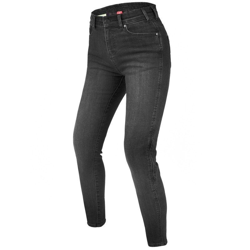 Jeans moto Rebelhorn Classic III SF lavés noirs pour femmes soldes