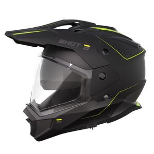 Casque Enduro Shot Trek Rally noir-jaune fluo