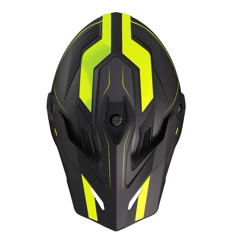 Casque Enduro Shot Trek Rally noir-jaune fluo