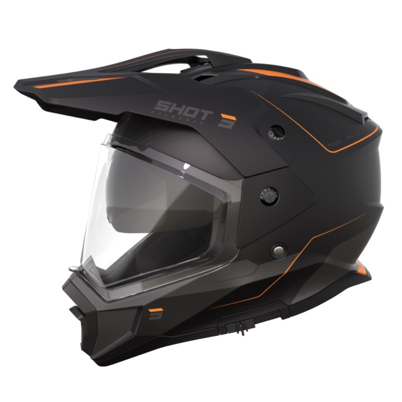 Casque Enduro Shot Trek Rally noir-orange
