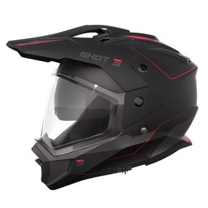 Casque Enduro Shot Trek Rally noir-rouge