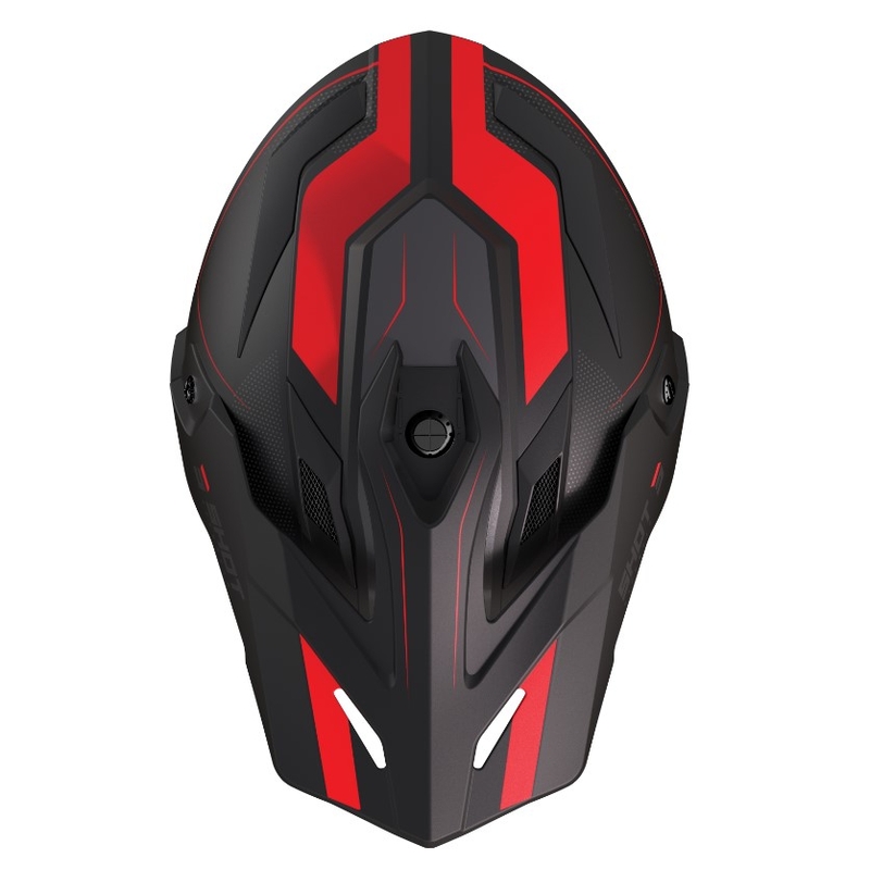 Casque Enduro Shot Trek Rally noir-rouge