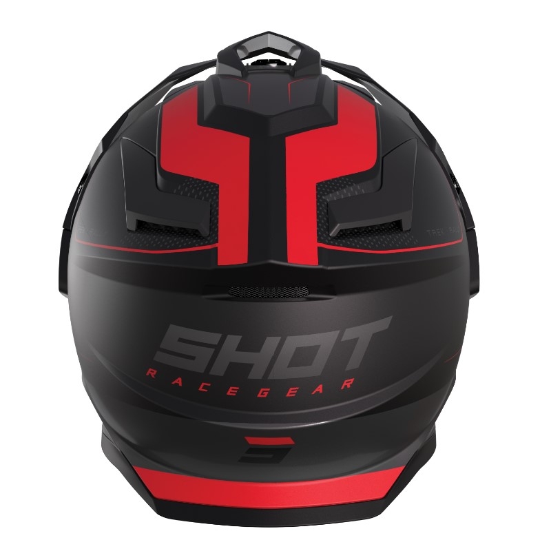 Casque Enduro Shot Trek Rally noir-rouge