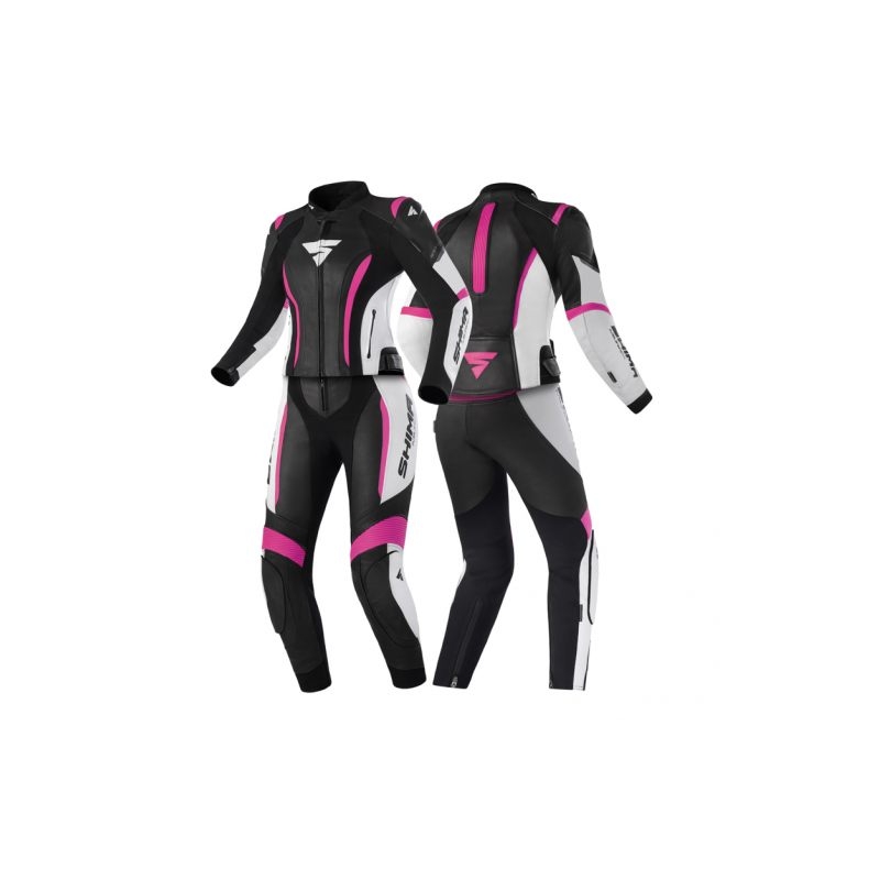 Combinaison moto femme Shima Miura 2.0 noir-blanc-rose