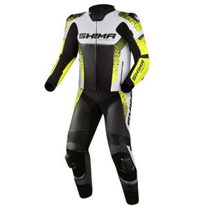 Combinaison moto Shima STR 2.0 noir-blanc-jaune fluo