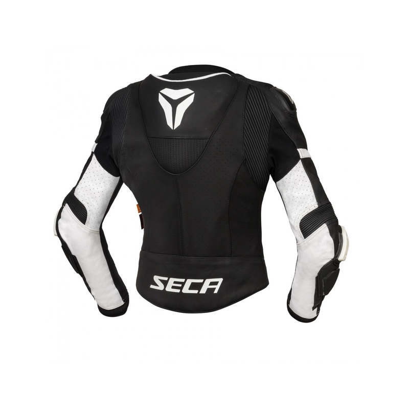 Veste moto femme SECA SRS II noir et blanc soldes