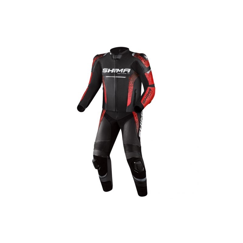 Combinaison moto Shima STR 2.0 noir-rouge