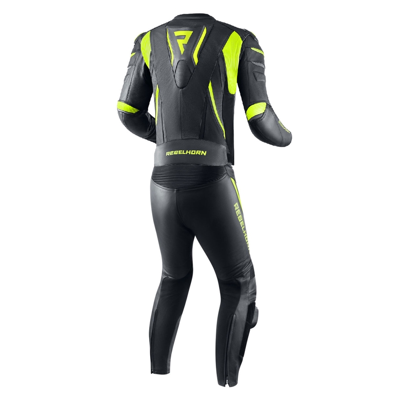 Combinaison moto Rebelhorn Fighter noir-jaune fluo soldes