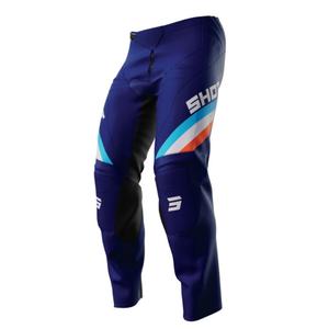 Pantalon de motocross pour enfants Shot Raw Kid Tracer blanc et bleu soldes
