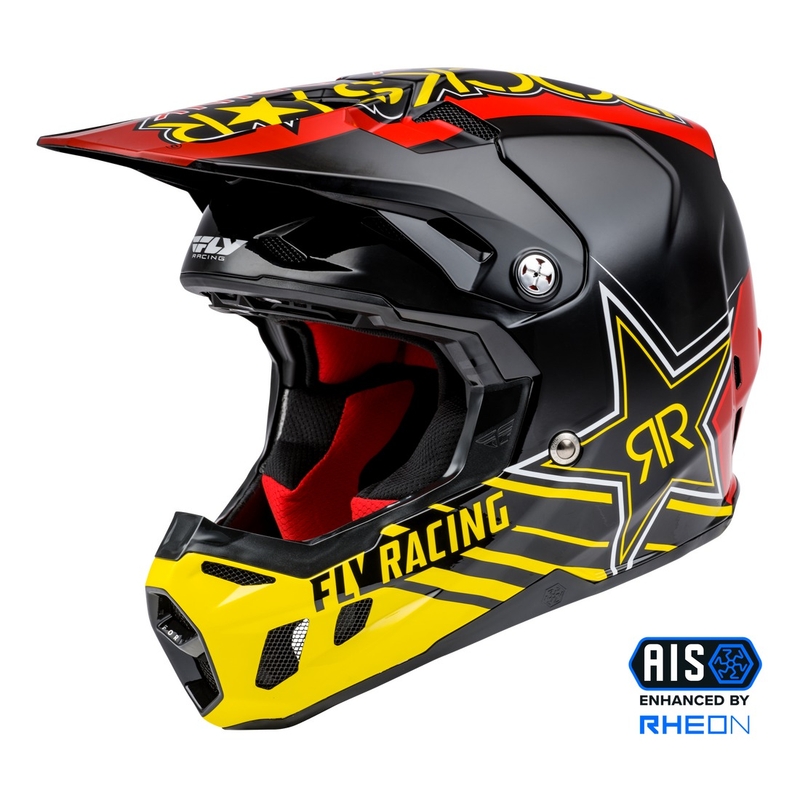 Casque motocross FLY Racing Formula CC Rockstar noir-rouge-jaune