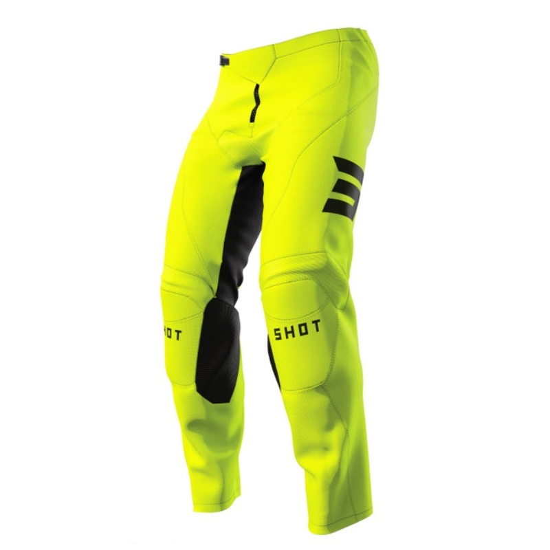 Pantalon de motocross Shot Raw Kid Escape noir-jaune fluo soldes
