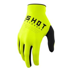 Gants motocross enfants Shot Raw Kid jaune fluo soldes