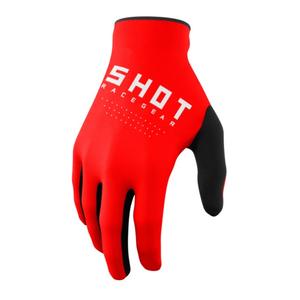 Gants motocross enfant Shot Raw Kid rouge soldes