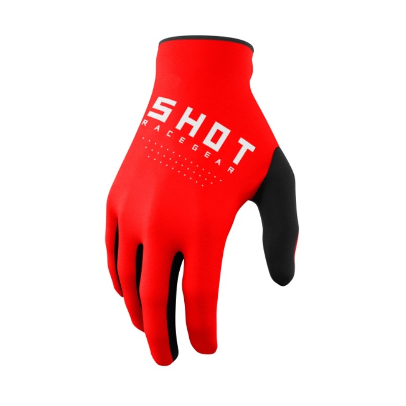 Gants motocross enfant Shot Raw Kid rouge soldes
