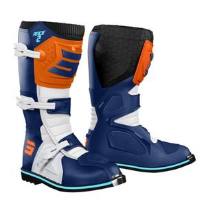 Chaussures moto enfant Shot Race 2 bleu-blanc-orange