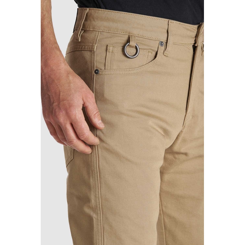 Jeans PANDO MOTO Robby Slim beige soldes