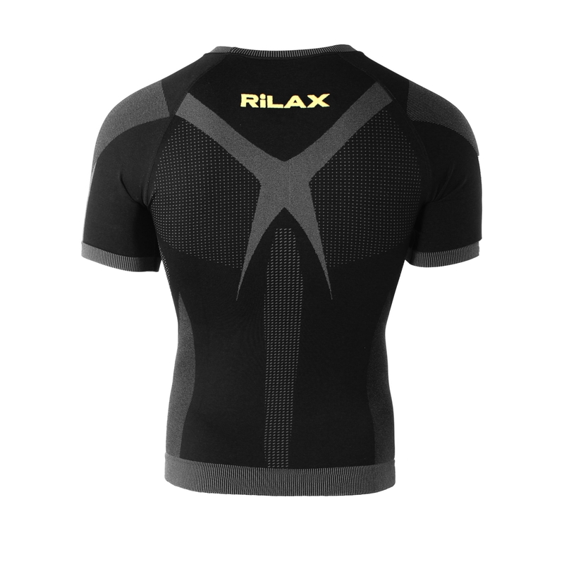 T-shirt fonctionnel pour homme Rilax Noah noir - manches courtes
