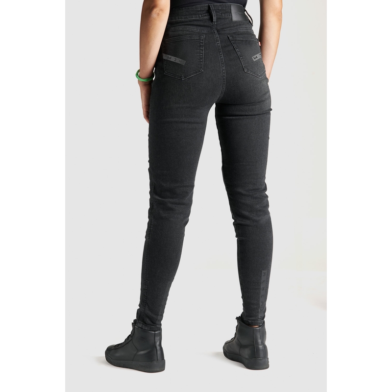 Jeans moto femme PANDO MOTO Kusari Cor 01 noir soldes