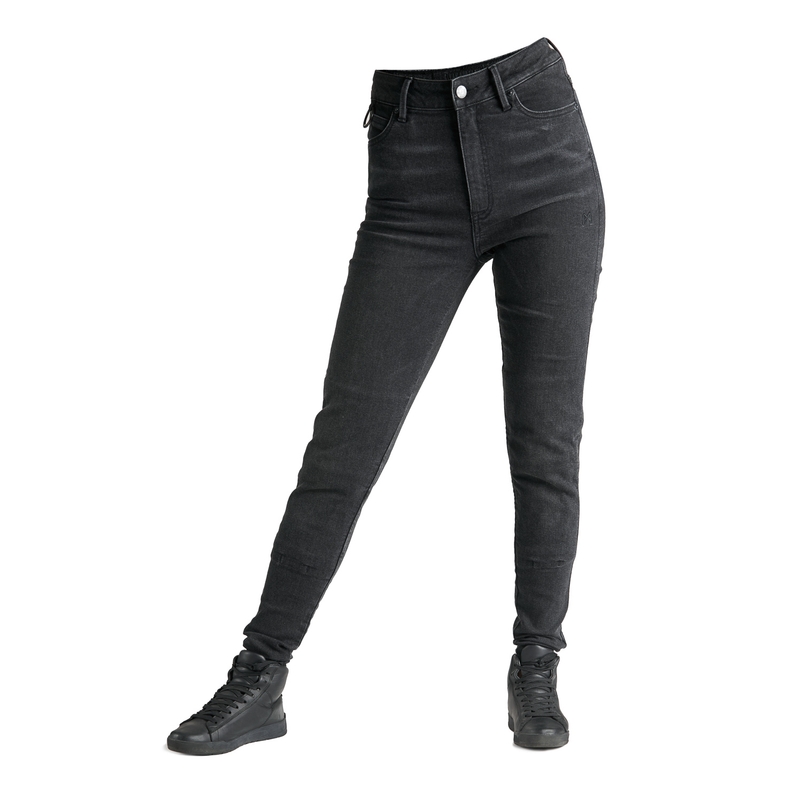 Jeans moto femme PANDO MOTO Kusari Cor 01 noir soldes