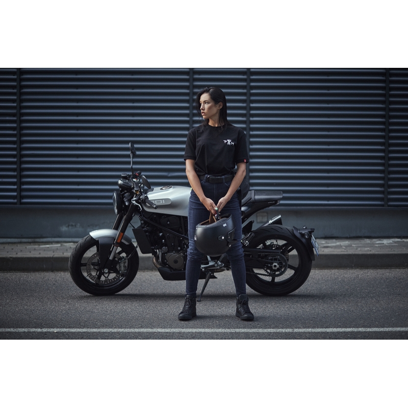 Jeans moto femme PANDO MOTO Kusari Cor 02 bleu soldes