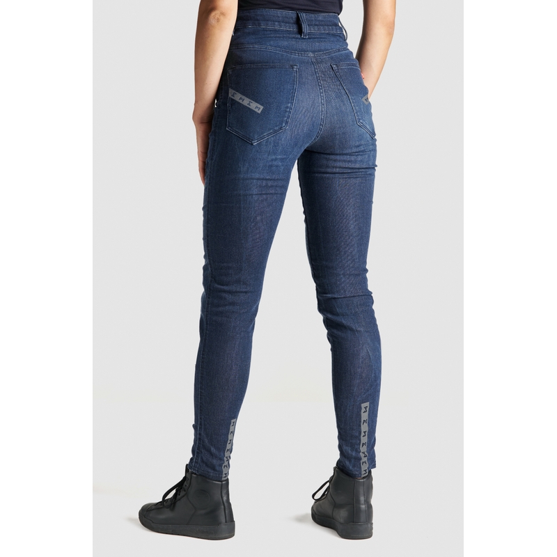 Jeans moto femme PANDO MOTO Kusari Cor 02 bleu soldes