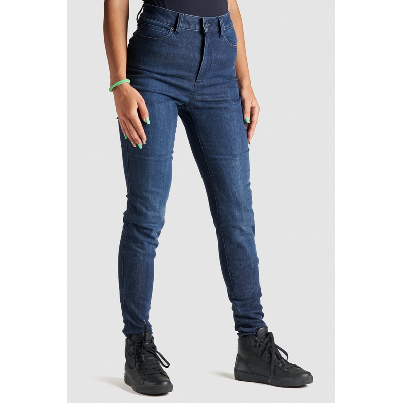 Jeans moto femme PANDO MOTO Kusari Cor 02 bleu soldes