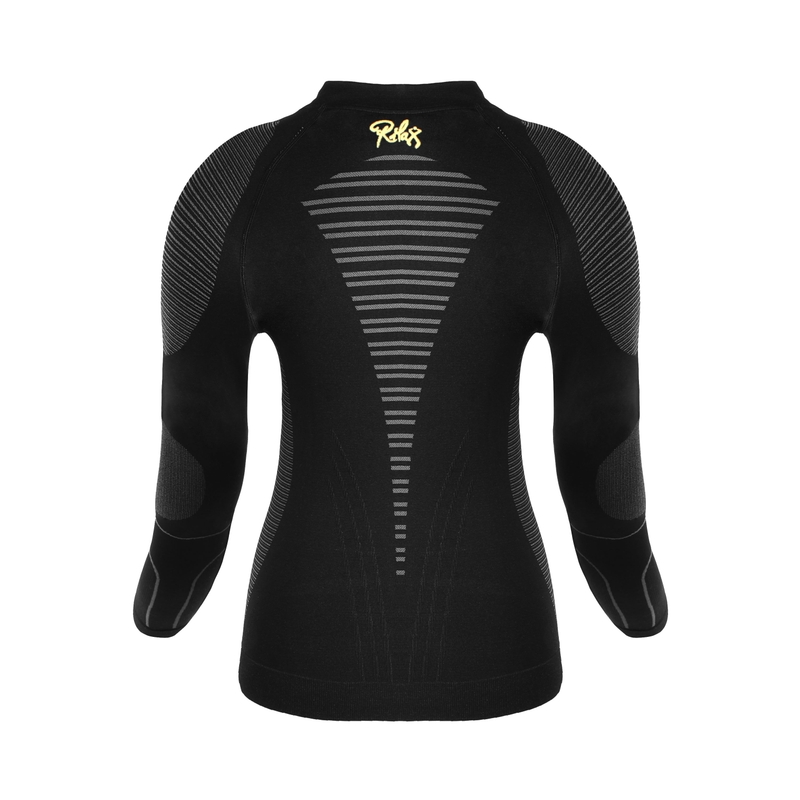T-shirt fonctionnel pour femme Rilax Mia noir - manches longues
