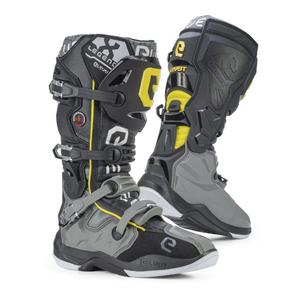 Bottes moto Eleveit X-Legend gris-jaune soldes