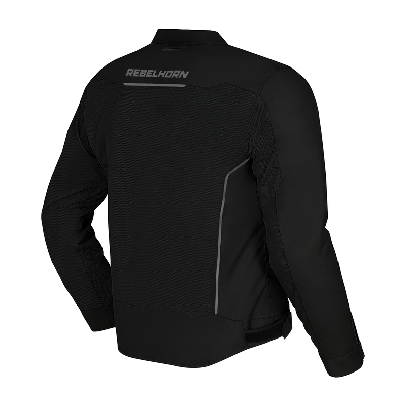 Veste de moto noire Rebelhorn Wave