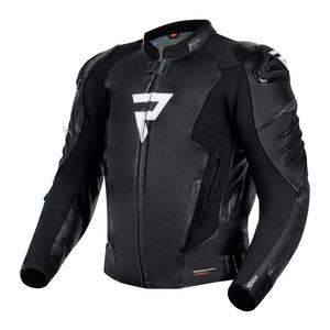 Veste moto en cuir Rebelhorn Veloce noir-blanc