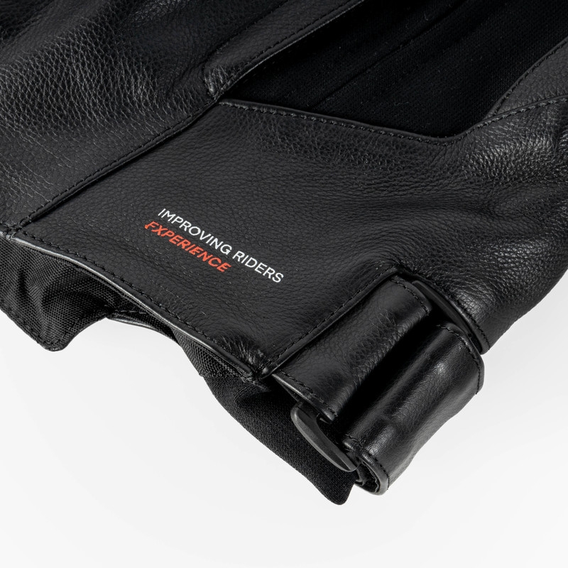 Veste de moto en cuir Rebelhorn Veloce noir-blanc