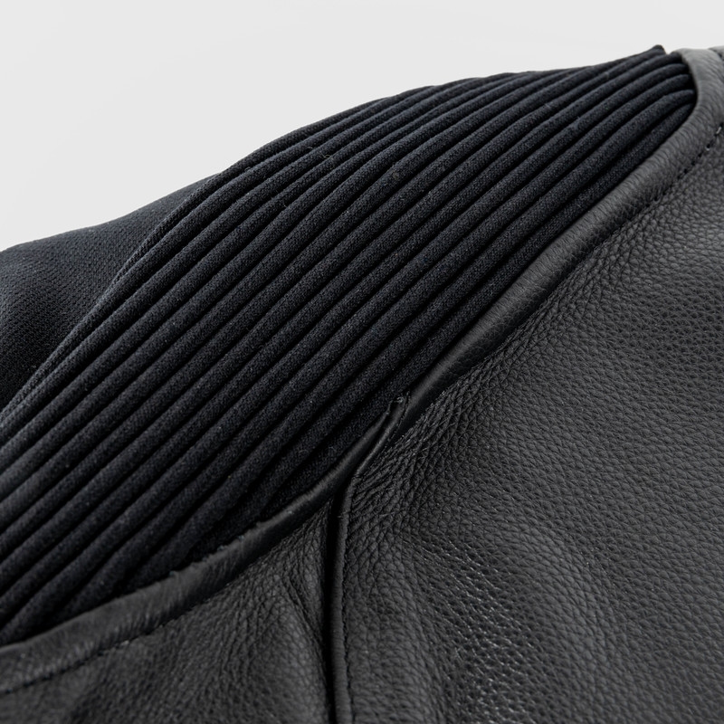 Veste de moto en cuir Rebelhorn Veloce noir-blanc
