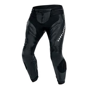 Pantalon de moto en cuir noir et blanc Rebelhorn Veloce