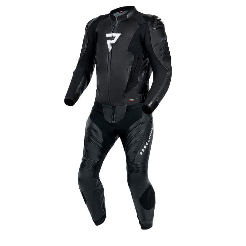 Combinaison moto Rebelhorn Veloce noir-blanc